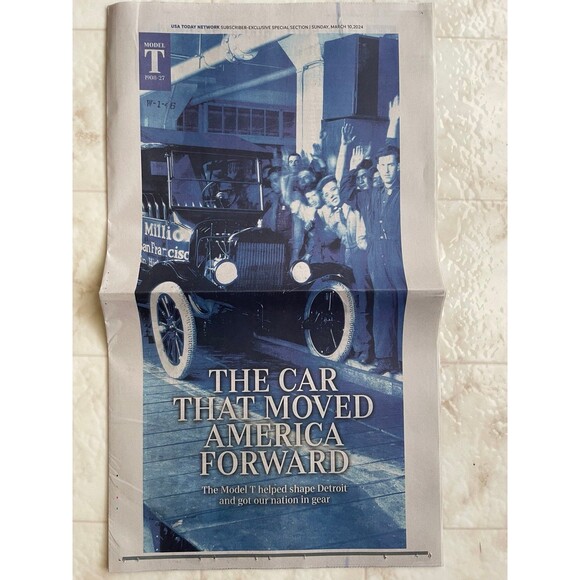 Car That Moved America Forward USA Today newspaper 3/10/24 - Picture 1 of 3